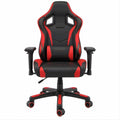 Cadeira Gaming Ergonómica Preta e Vermelha em Pele Sintética PU, 66 x 70 x 124–134 cm